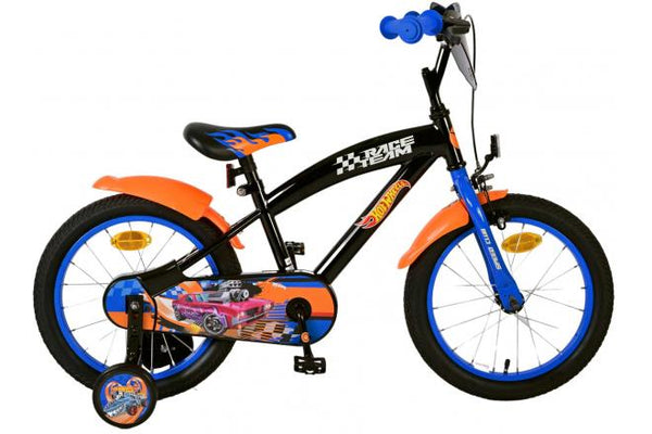 Hot wheels 16 inch fiets zwart oranje blauw 31656