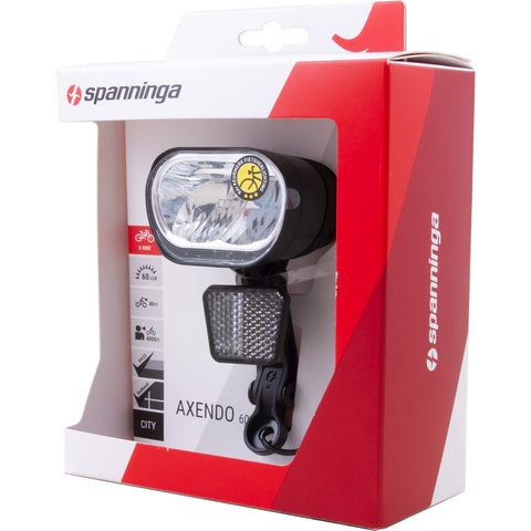 Phare Spanninga Axendo 60 XE 6-36VDC e-bike avec réflecteur