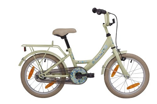 Bike fun 16 inch meisjesfiets flower fun licht groen