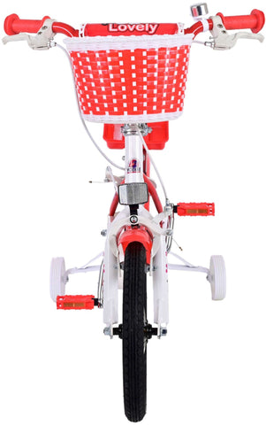 Volare Lovely Kinderfiets - Meisjes - 14 inch - Rood Wit - Twee Handremmen