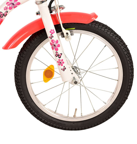 Volare Lovely Kinderfiets - Meisjes - 16 inch - Rood Wit - Twee Handremmen