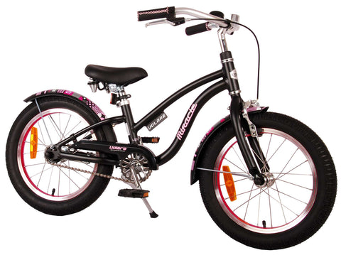 Volare Miracle Cruiser Kinderfiets - Meisjes- 16 inch - Mat Zwart - Prime Collection