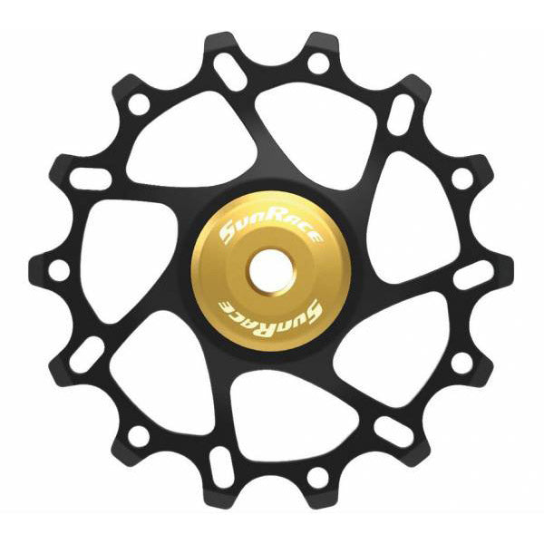 SunRace derailleurwiel 14t alloy goud