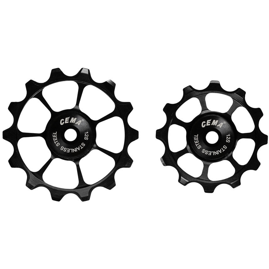 CEMA derailleurwieltjes RVS SRAM AXS 12v zwart