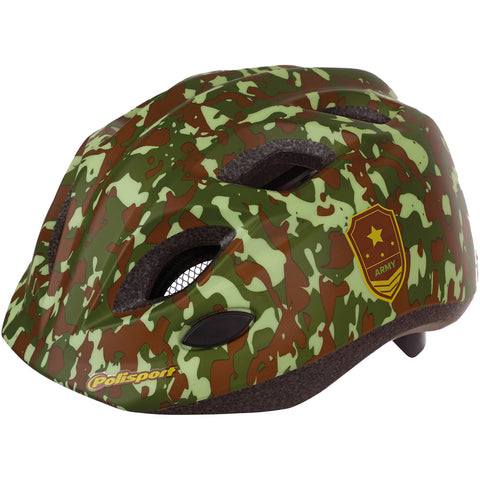 Polisport helm met LED Junior Army S 52-56cm