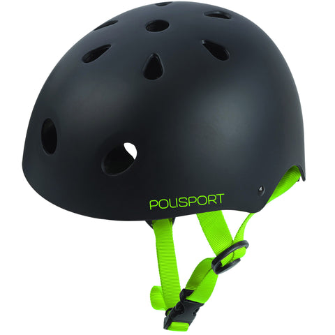 Polisport helm Junior Graffiti 53-55cm mat zwart groen