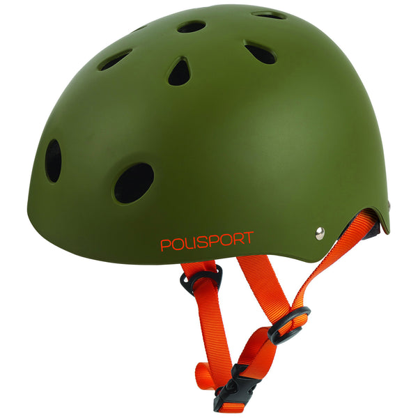 Polisport helm Junior Tag 53-55cm mat groen oranje