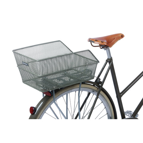 Fietsmand Basil Cento FM met vaste montage 38 x 24 x 11 cm - olijfgroen