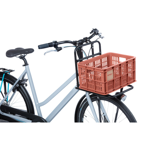 Gerecyclede fietskrat Basil Crate S 17.5 liter 29 x 39 x 20 cm - terra red