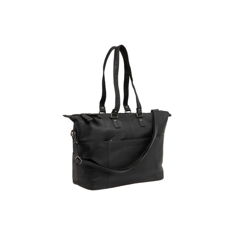 Newlooxs Verla sacoche pour ordinateur portable 21L cuir noir