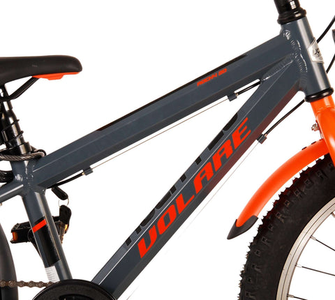 Volare Rocky Kinderfiets - 20 inch - Grijs Oranje - 6 speed - Prime Collection