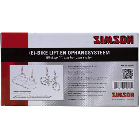 Fiets-lift Simson ophangsysteem