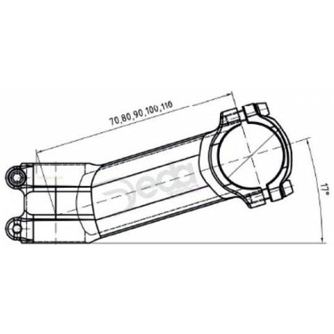 DEDA A-Head nok Zero 70mm BOB alu 73-17gr. 31.7mm OEM