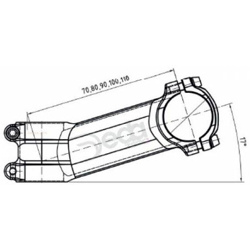 DEDA A-Head nok Zero 90mm BOB alu 73-17gr. 31.7mm OEM