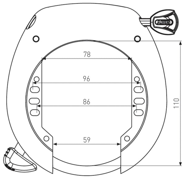 Antivol de cadre Abus Shield 5755L R X-Plus (emballage atelier)