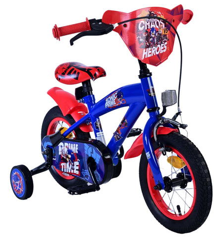 Sonic Prime Kinderfiets - Jongens - 12 inch - Blauw Rood