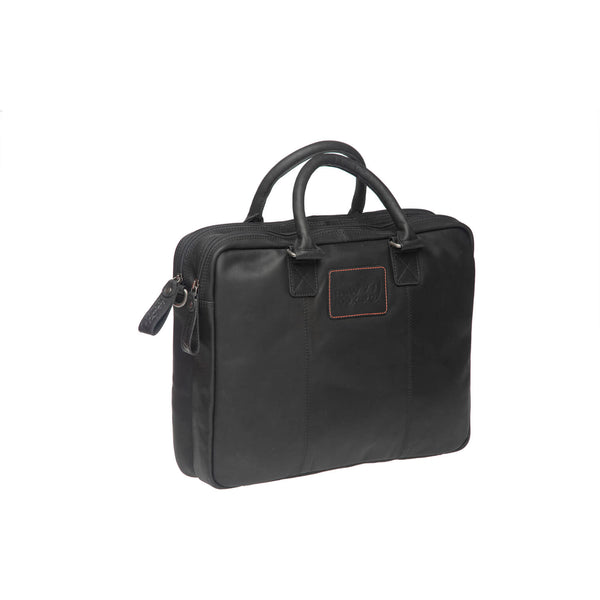 Newlooxs Santos 13.5L sac en cuir pour ordinateur portable détachable. noir