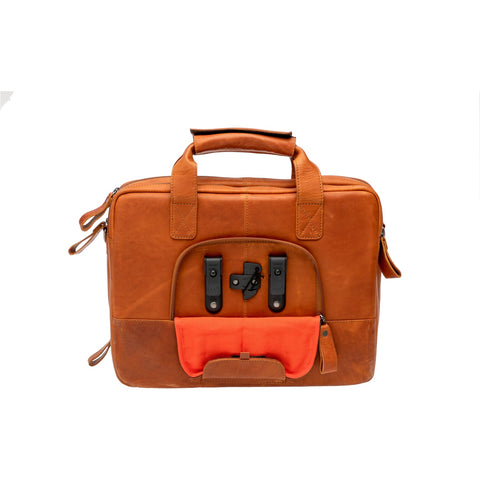 New Looxs Cali 17L laptop leer enkele tas afneembaar cognac