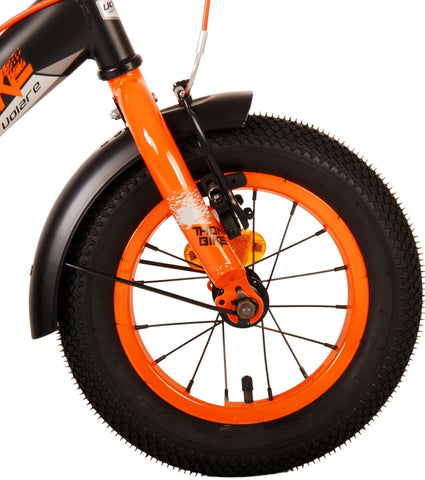 Volare Thombike Kinderfiets - Jongens - 12 inch - Zwart Oranje - Twee Handremmen