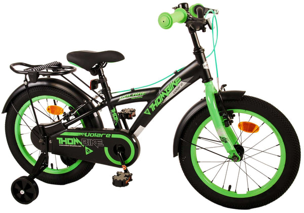 Volare Thombike Kinderfiets - Jongens - 16 inch - Zwart Groen - Twee Handremmen