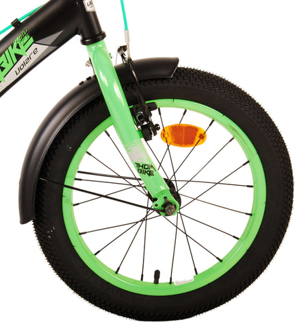 Volare Thombike Kinderfiets - Jongens - 16 inch - Zwart Groen - Twee Handremmen