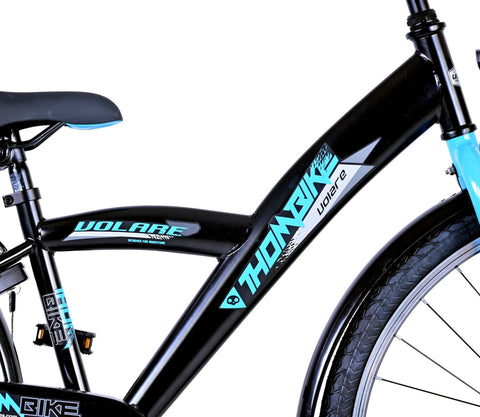 Volare 26 inch fiets thombike zwart blauw 22610