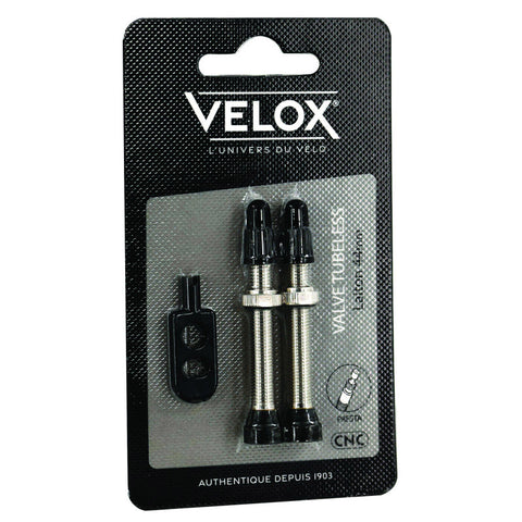 Velox ventiel tubeless Presta 44mm messing (2st)