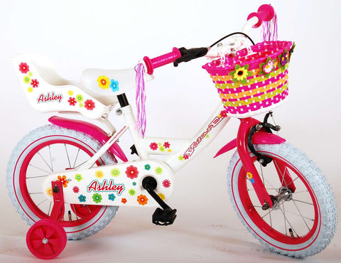 Volare Ashley Kinderfiets - Meisjes - 14 inch - Wit - 95% afgemonteerd