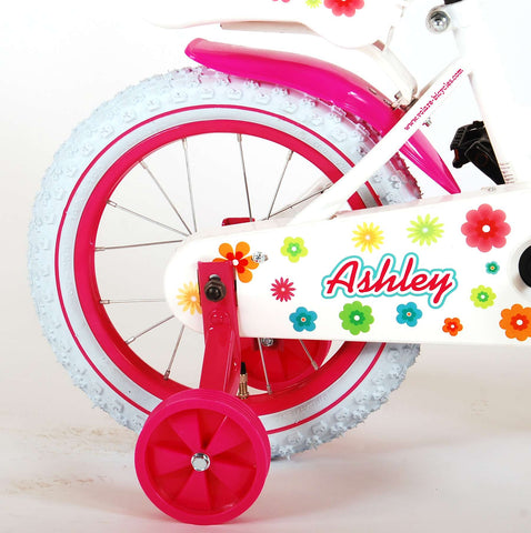 Volare Ashley Kinderfiets - Meisjes - 14 inch - Wit - 95% afgemonteerd