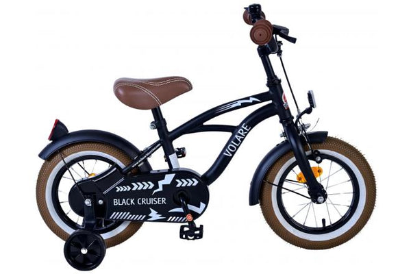 Vélo pour enfants Volare Black Cruiser - Garçons - 12 pouces - Noir