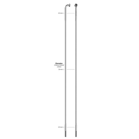 Sapim spaak 14-262L Race RVS zonder nippel (100st)