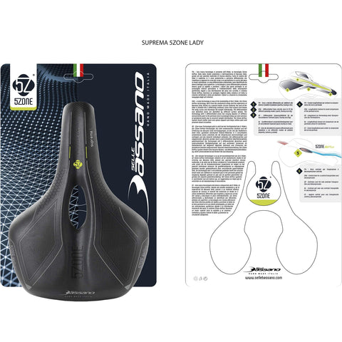 Fietszadel Selle Bassano Suprema 5zone EL Dames met elastomere demping - zwart