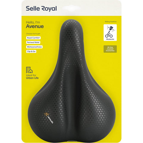 Selle Royal Zadel Avenue Moderate, Dames zwart. zonder zadelstrop