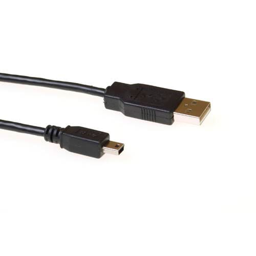 ACT USB 2.0 aansluitkabel USB A man USB mini B5 man 1.8m