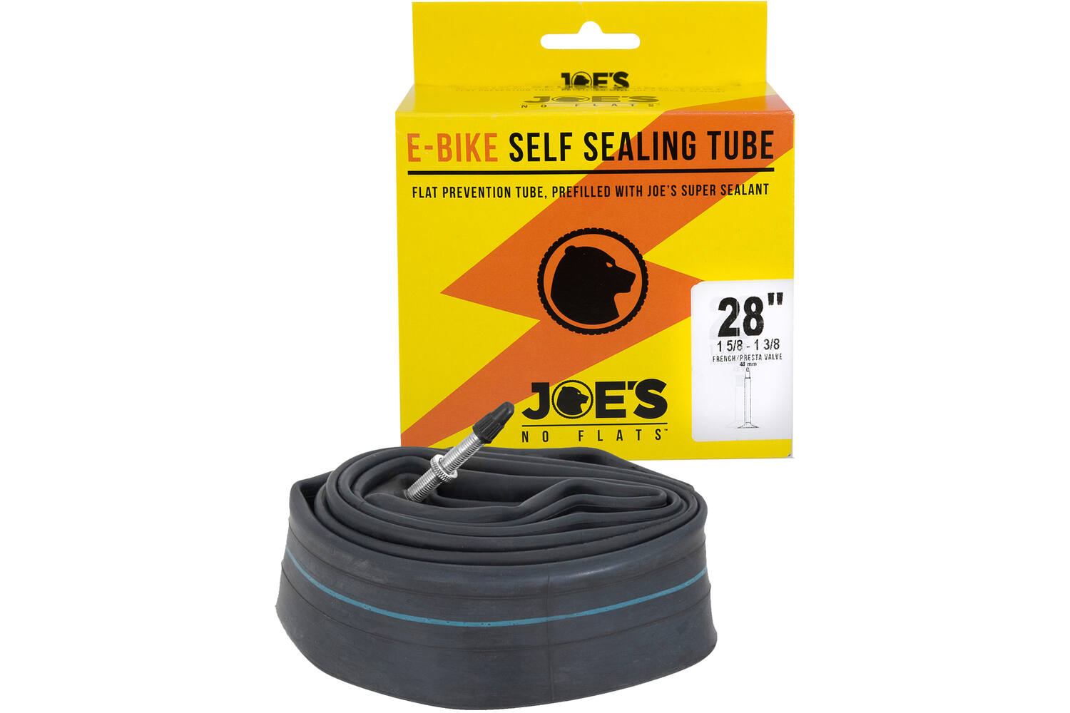 Joe's no flats - binnenband self sealing tube fv 48mm 28x1 5 8-1 3 8 e-bike