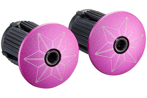 Supacaz - super sticky kush star fade stuurlint zwart neon roze inclusief aluminium neon roze stuurplug