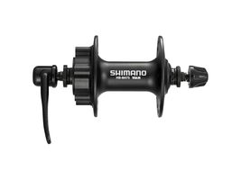 Voornaaf  Shimano FH-M475 - 36 gaats - 6 bouts met remschijfbevestiging - zwart