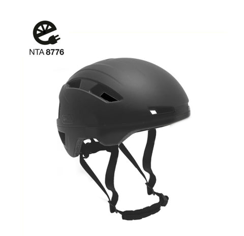 FALKX Helm, maat S 51-54cm mat zwart. NTA 8776 goedgekeurd.