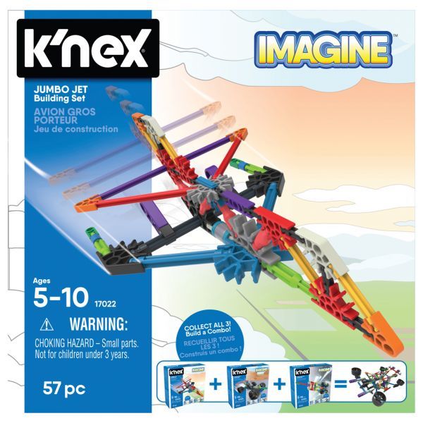 K'Nex Bouwset - Jumbo Jet, 57dlg.