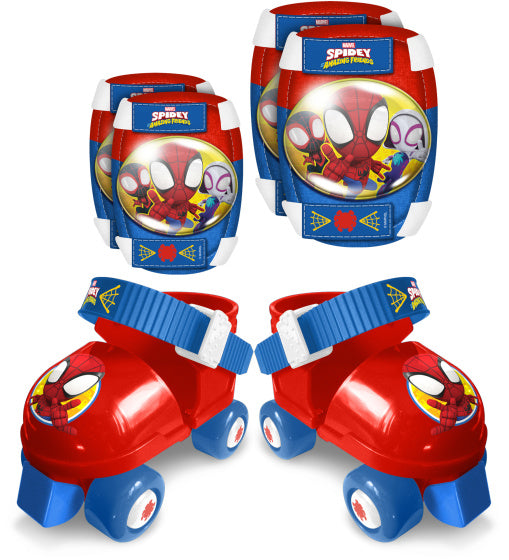 Spidey Rolschaatsen met Bescherming Rood Blauw maat 23-27