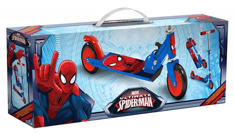 Spider-Man 2-wiel Kinderstep Opvouwbaar Voetrem Blauw Rood