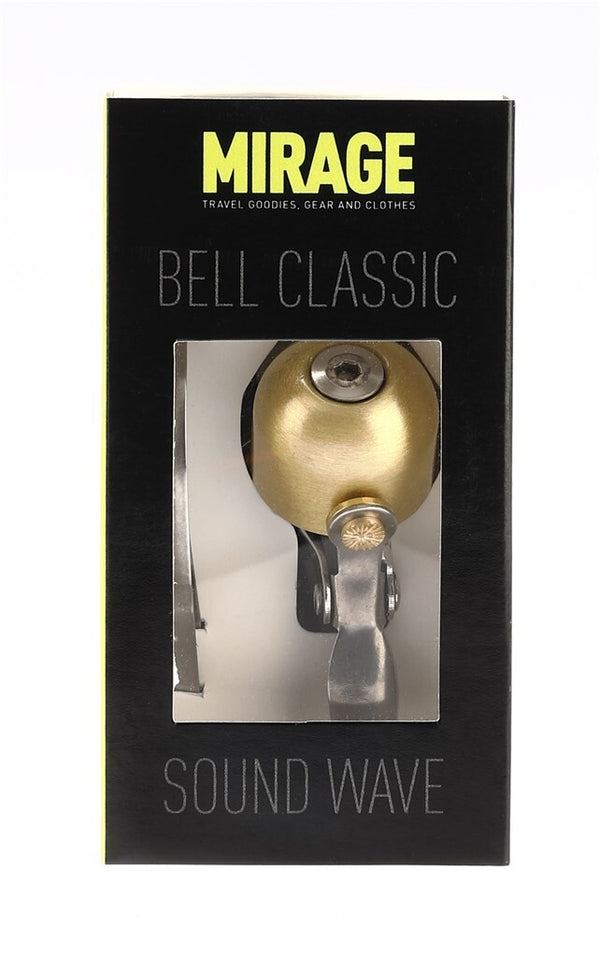 Cloche Mirage 27mm classique onde sonore cuivre + 2 supports acier