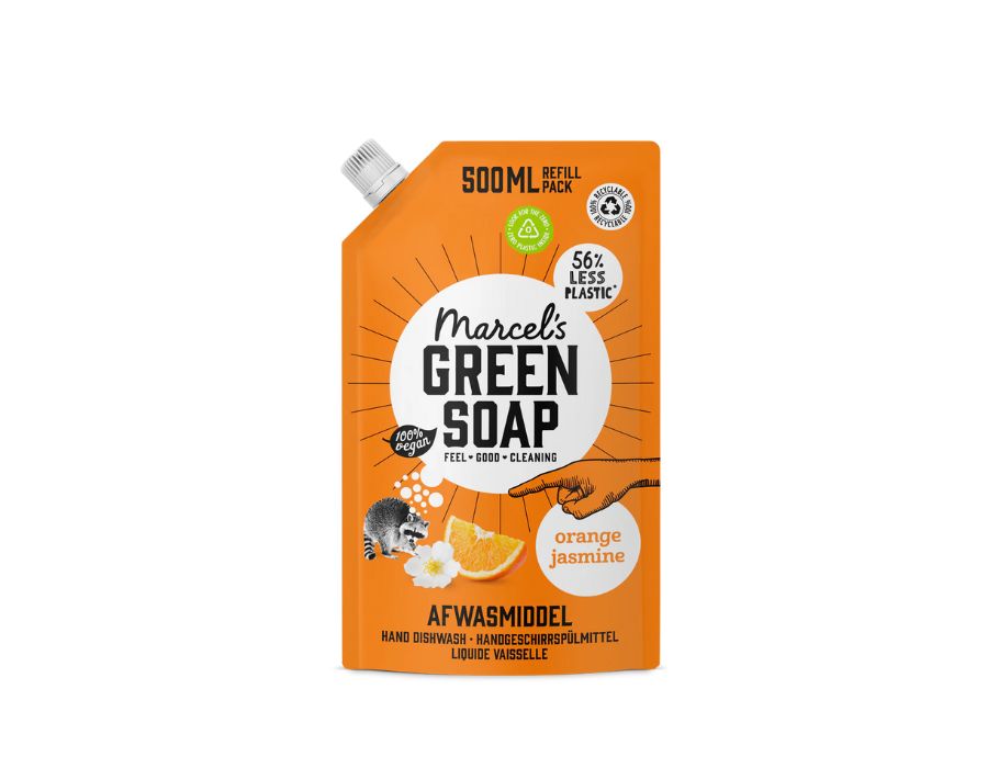 Marcels Green Soap Refill Afwasmiddel Sinaasappel Jasmijn 500ML