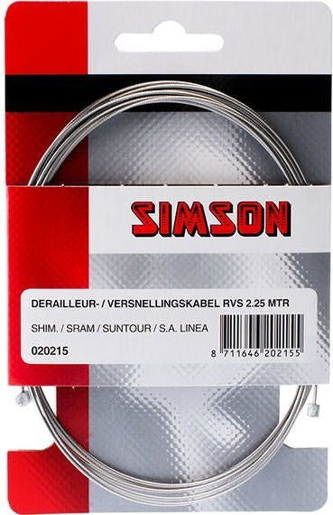 Simson Derailleur Versnellingskabel 2.25 Mtr Rvs