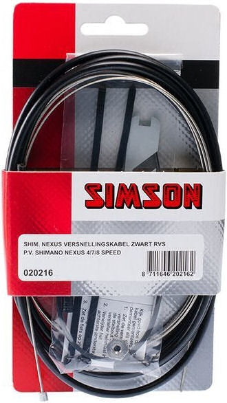 Simson Nexus Versn.Kabel Rvs Zwart