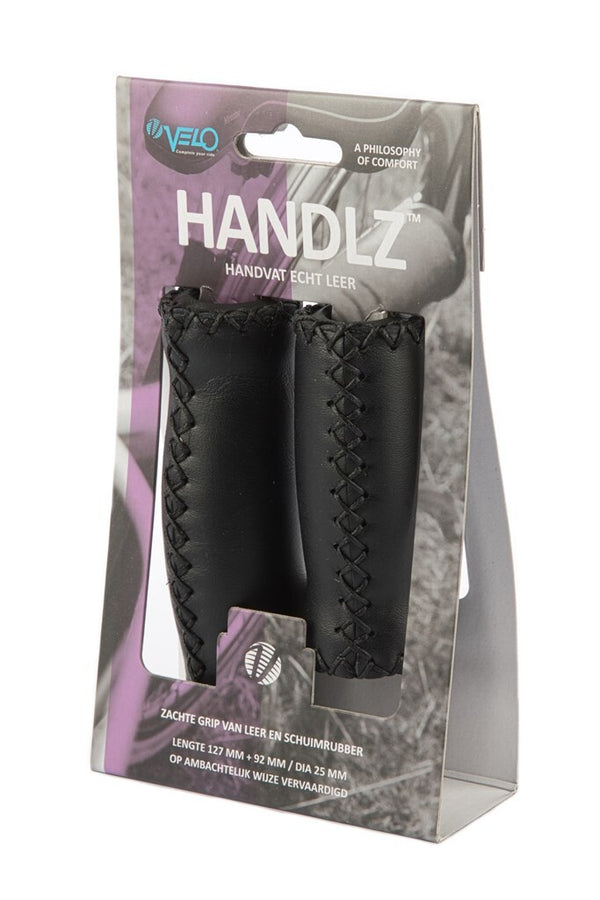 Velo Handvat Leer 92 127mm Zwart (paar)