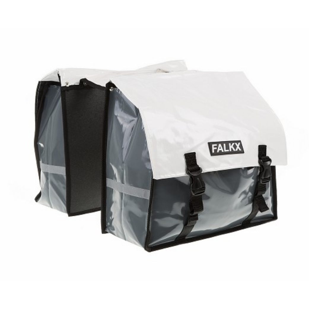 FALKX White Bull Tas dubbel  Bisonyl wit-grijs, 45L