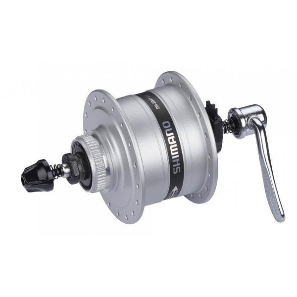 Shimano naafdynamo 32g uitval disc 6v 3 watt dh-3d37-qr zilver