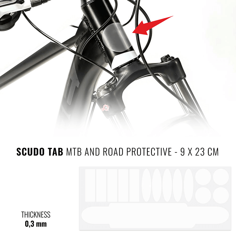 Ensemble d'autocollants de protection de cadre de vélo transparents