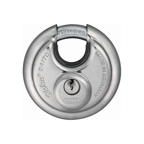 Abus Discus 24 70 Hangslot Zilver, Sleutelsluiting, 7cm